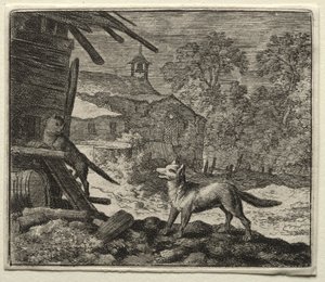 Reinaert de Vos: Reinaert Bedriegt de Kat door Allart van Everdingen