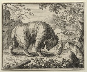Reinaert de Vos: Reinaert Belooft Honing aan de Beer door Allart van Everdingen