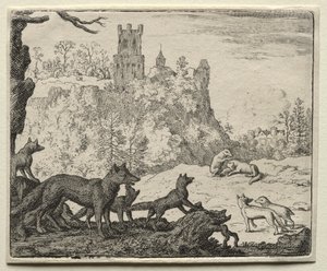 Reinaert de Vos: Reinaert en de Das Vertrekken naar het Hof door Allart van Everdingen