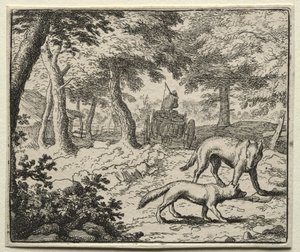 Reinaert de Vos: De verdediging van Reinaert door de dassen door Allart van Everdingen