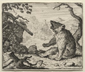 Reinaert de Vos: De Beer Roept Reinaert naar het Hof door Allart van Everdingen