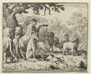 Reinaert de Vos: De Zegen Gegeven aan Reinaert door Allart van Everdingen
