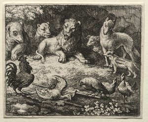 Reinaert de Vos: De Klacht van de Haan door Allart van Everdingen