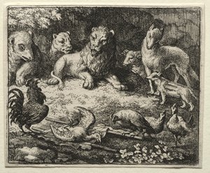 Reinaert de Vos: De Klacht van de Haan door Allart van Everdingen