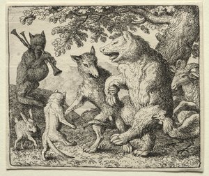 Reinaert de Vos: De Wolf en de Beer Vieren Hun Vrijheid