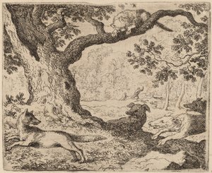 Reinaards vader en de kat achtervolgd door honden, waarschijnlijk ca. 1645-1656