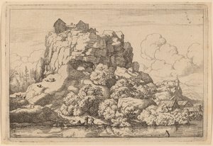Rivier aan de Voet van een Hoge Rots, waarschijnlijk ca. 1645-1656 door Allart van Everdingen