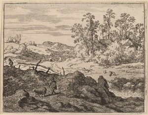 Herder met lam door Allart van Everdingen