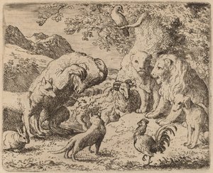 De beer smeekt de leeuw om gerechtigheid, waarschijnlijk ca. 1645-1656