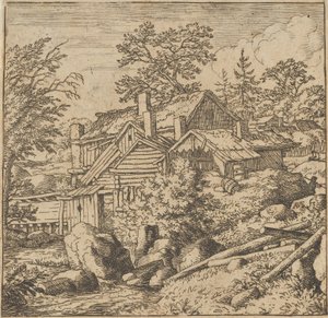Het gehucht op de berghelling door Allart van Everdingen