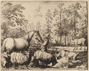 Het paard en het hert, waarschijnlijk ca. 1645-1656