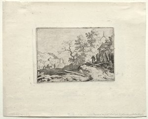 De Hut met het Rustieke Hek door Allart van Everdingen