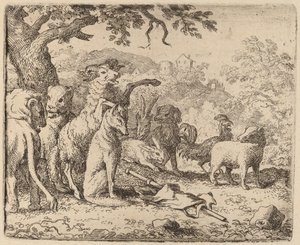De ram zegent Reinaert, waarschijnlijk ca. 1645-1656 door Allart van Everdingen