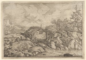 De watermolen door Allart van Everdingen