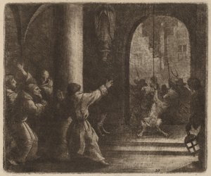 De wolf en de kloosterbel, waarschijnlijk ca. 1645-1656 door Allart van Everdingen