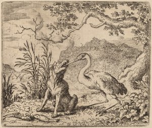 De wolf en de kraanvogel door Allart van Everdingen