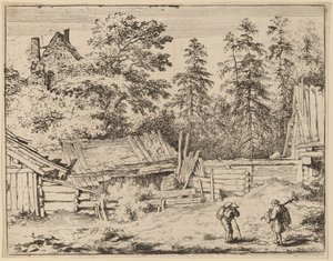 Drie Huisjes door Allart van Everdingen