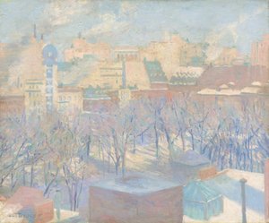 Madison Square, Sneeuw, 1904 door Allen Tucker