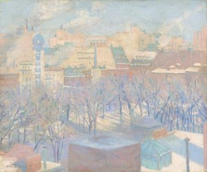 Madison Square, sneeuw, 1904 door Allen Tucker