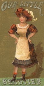 Uit de serie Meisjes en Kinderen N58 ter promotie van Our Little Beauties Sigaretten door Allen and Ginter