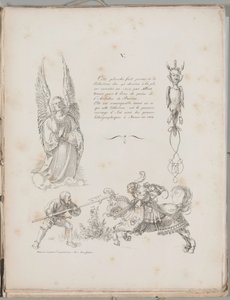 Kunst van de Lithografie: Drie ontwerpen uit het gebedenboek van Dürer, plaat V