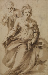 Heilige Familie, ca. 1637 door Alonso Berruguete