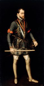 Portret van Filips II, koning van Spanje door Alonso Sánchez Coello