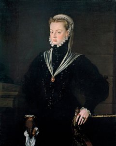 Portret van aartshertogin Joanna van Oostenrijk, prinses van Portugal door Alonso Sánchez Coello