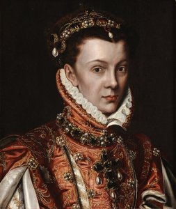 Portret van Elisabeth van Valois door Alonso Sánchez Coello