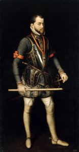 Portret van Filips II 1527-1598, koning van Spanje en Portugal door Alonso Sánchez Coello