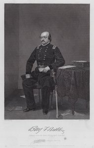 Benjamin F Butler (gravure) door Alonzo (after) Chappel