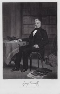 George Bancroft (gravure) door Alonzo (after) Chappel