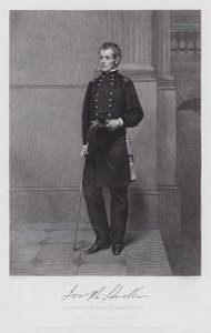 Joseph Hooker (gravure) door Alonzo (after) Chappel