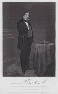 Lewis Cass (gravure) door Alonzo (after) Chappel