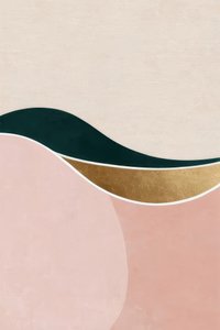 Roze en gouden golven