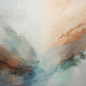 Rustgevend abstract landschap