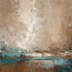 Aardse blauwgroene horizon