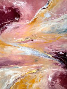 Vloeiend roségoud abstract