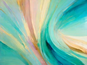 Vloeiend abstracte blauwgroene afbeelding