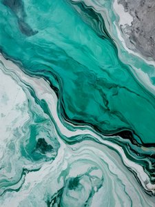 Vloeiend blauwgroen abstract