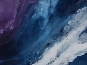 Paarsblauwe oceaanstroming