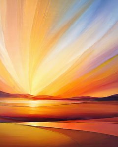 Stralend zonsopganglandschap
