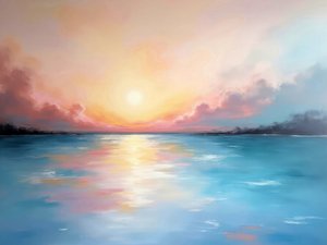 Rustige zonsondergangsreflectie