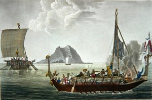 Uitzicht op de Corocores van het Eiland Guebe, van het Eiland Pisang, uit Voyage Autour du Monde sur les Corvettes de L