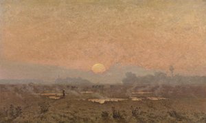 Zonsopgang in de Kempen door Alphonse Asselbergs