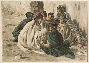 Jeux de Fillettes à Laghouat, 1899 door Alphonse Etienne Dinet