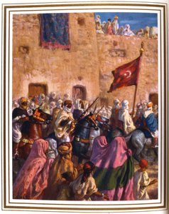 Het vertrek naar El Djihad of de Heilige Oorlog, 1918 door Alphonse Etienne Dinet