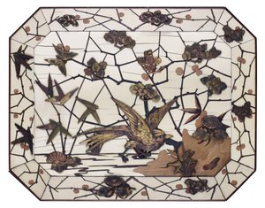 Schotel, marqueterie door Ferdinand Duvinage, ca. 1880