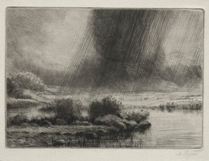 Een storm door Alphonse Legros