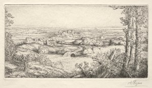 Een vallei in Bourgondië (Une Vallée en Bourgogne) door Alphonse Legros